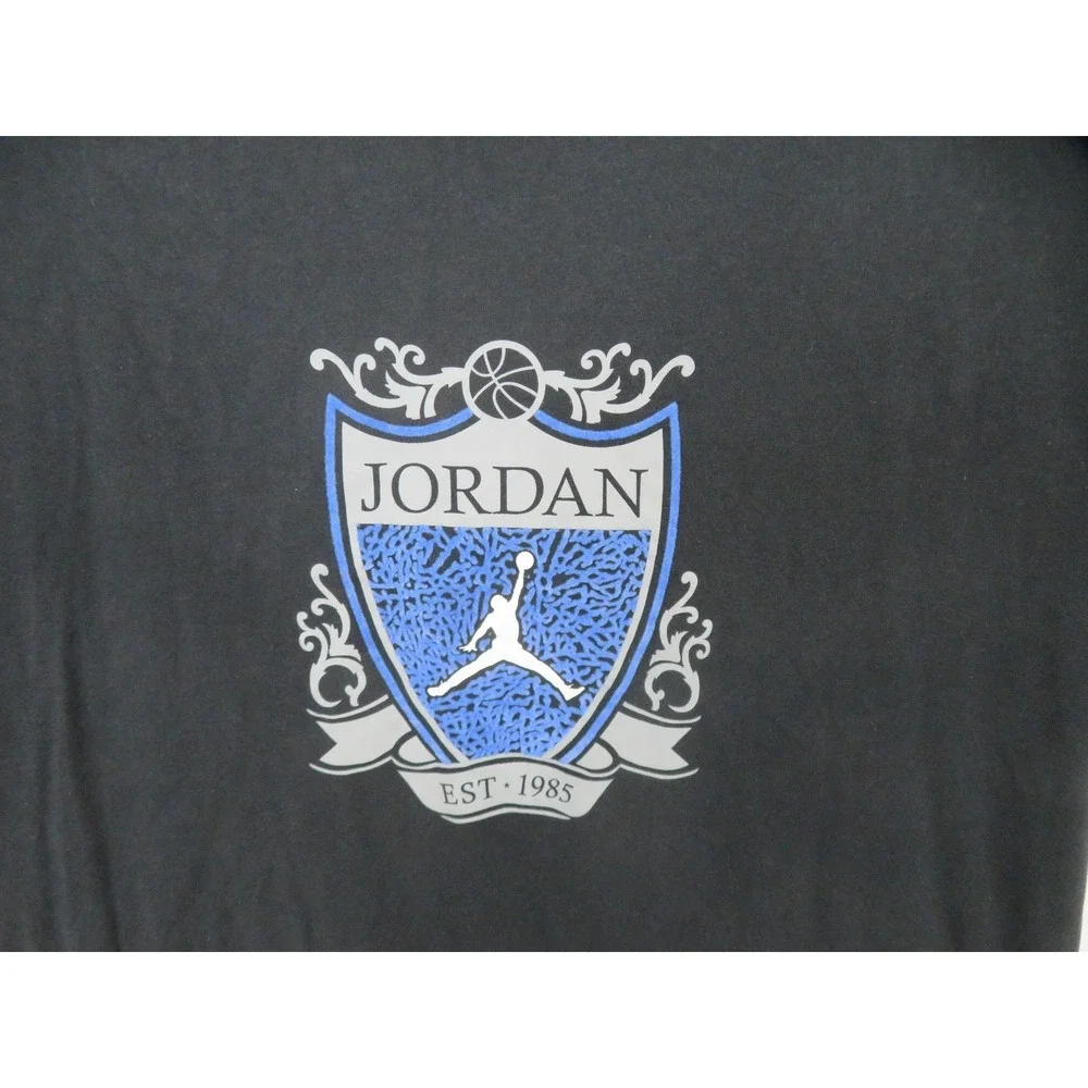 Air Jordan Shirt Mens 3XL Black Crest Shield Jumpman Graphic Tee Short Sleeve